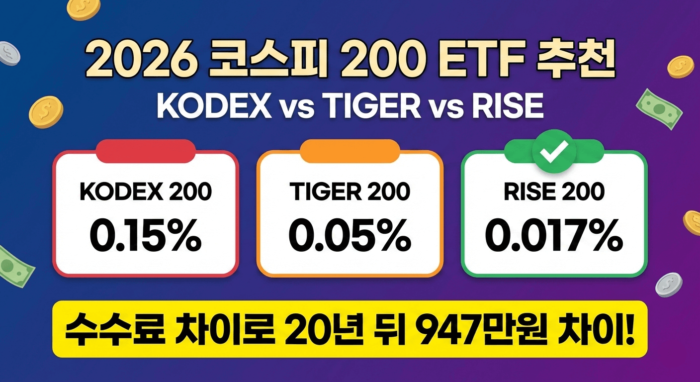 KODEX 200 vs TIGER 200 비교ㅣ2026년 당신의 계좌를 불릴 '국대' ETF 선택법