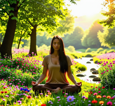 심리적 웰빙을 위한 명상 사진