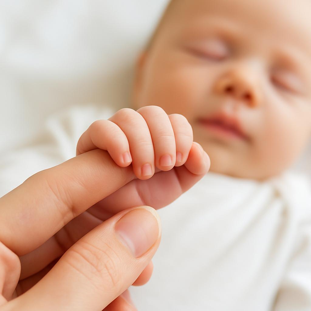 신생아-손-잡는-사진