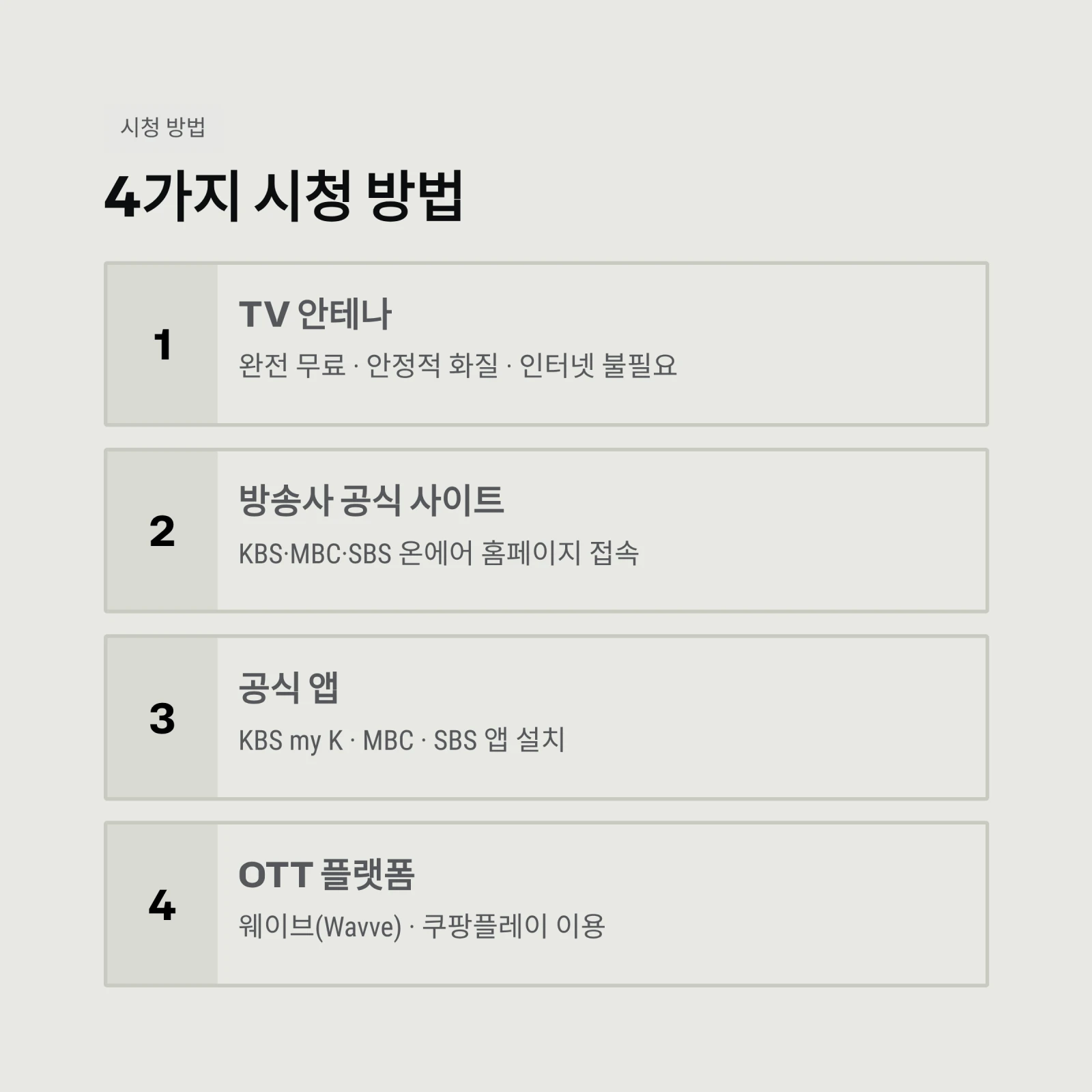 PC 실시간 TV 시청