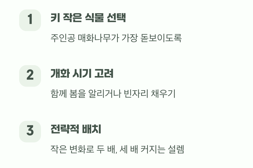조화로운 정원을 위한 핵심 원칙