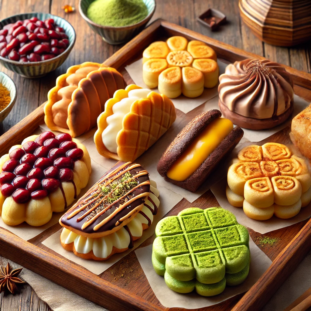 다이야키의 다양한 맛