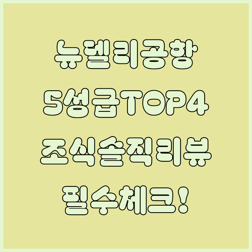 인도 뉴델리 공항 근처 5성급 호텔 ..