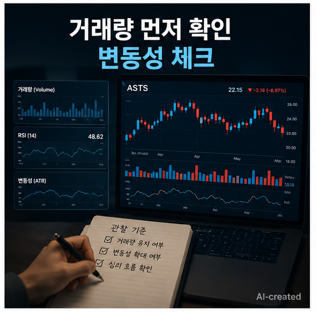 ASTS 현재 흐름에서 유지 가능 구간과 위험 구간을 비교하는 판단 기준 이미지