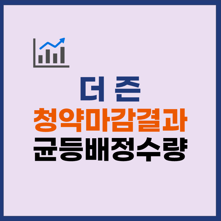 더즌 균등배정 수량 청약 마감 경쟁률