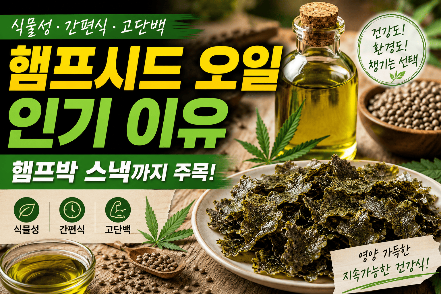 햄프시드 오일 인기이유 (오일, 햄프박 스낵, 전망)