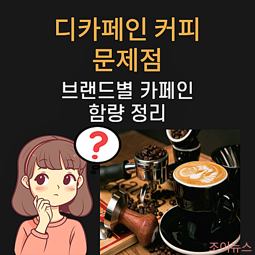 디카페인 커피의 문제점, 브랜드별 디카페인 커피 카페인함량 정리