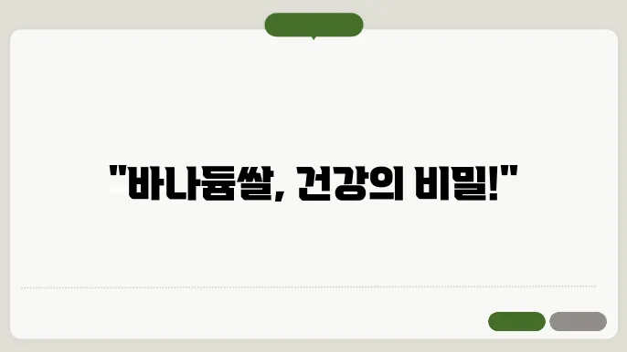 바나듐쌀의 효능
