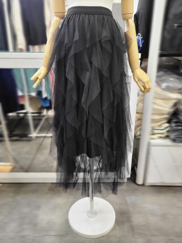 밸리걸 세이브존01 밴딩 캉캉 언발 샤 롱스커트 910980