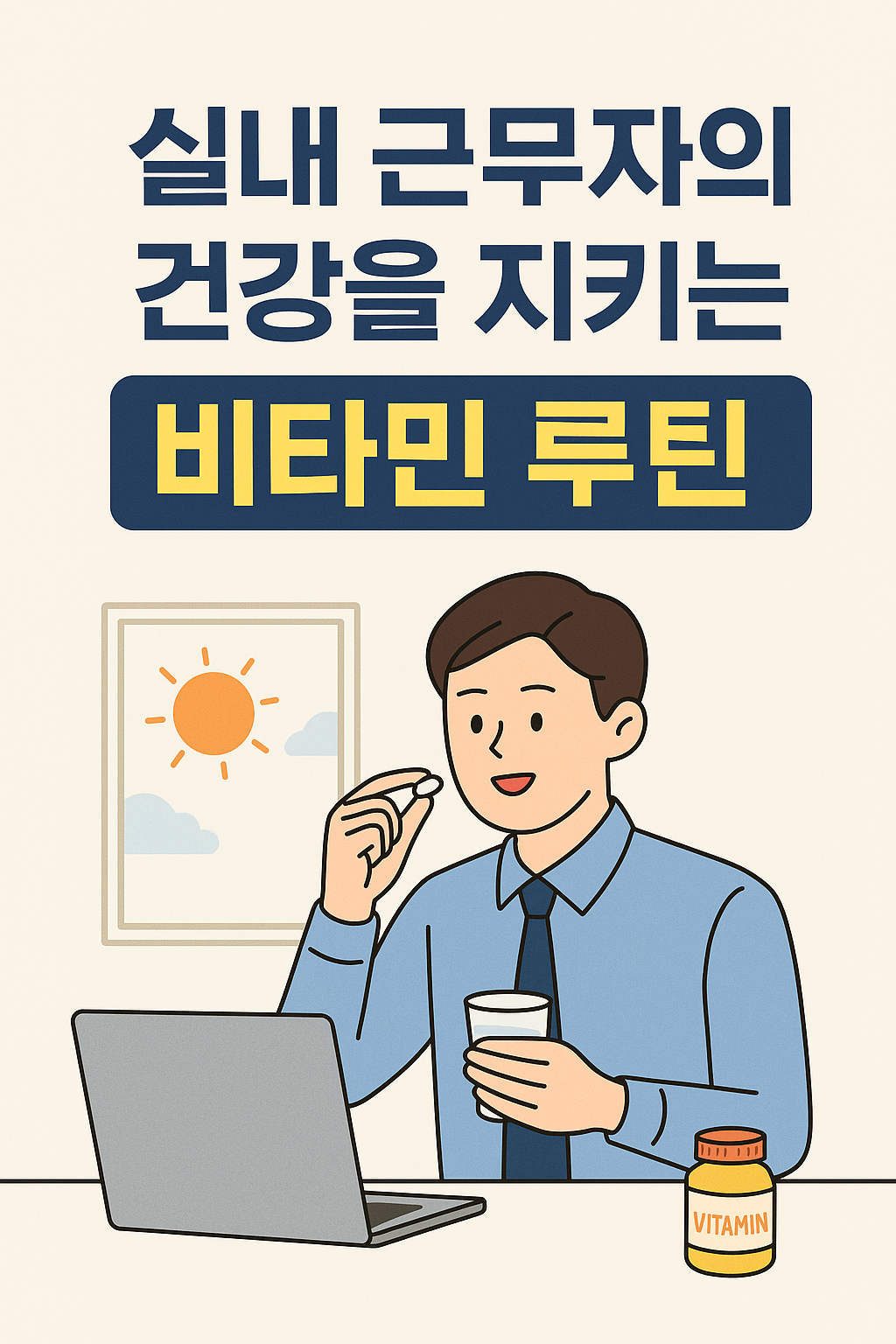 실내 근무자의 건강을 지키는 비타민 루틴