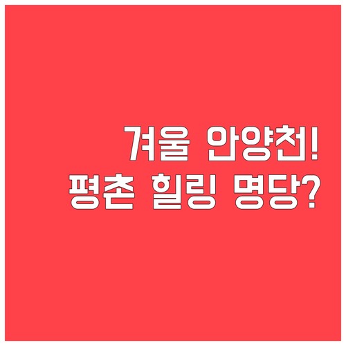 겨울 끝자락 안양천 산책과 평촌중앙공..