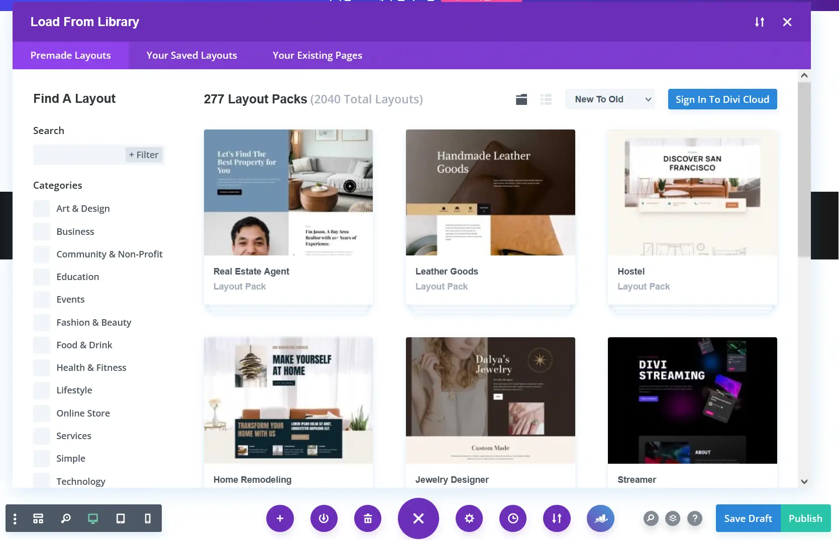워드프레스 Divi 테마용 주얼리 디자이너, 홈 리모델링, 호스텔 레이아웃 팩 무료 다운로드
