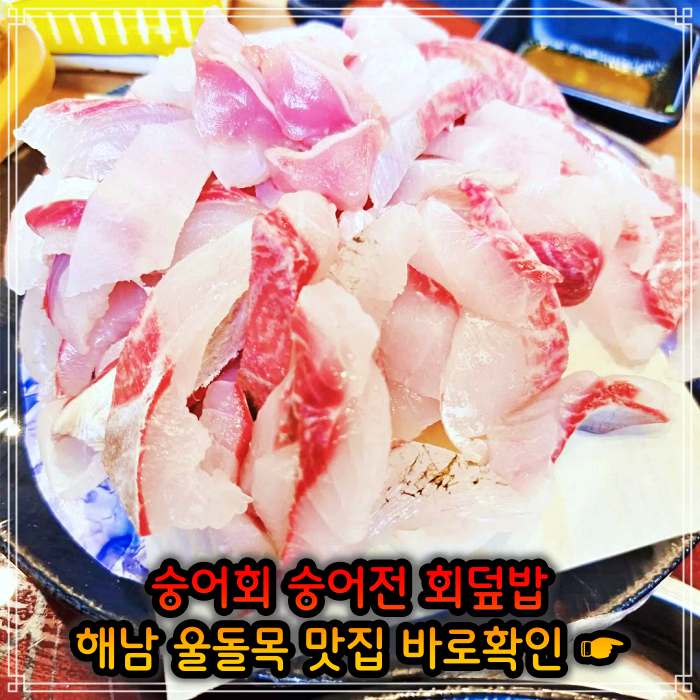 해남 진도 울돌목 맛집 뜰채로 잡아올린 숭어 회 한상