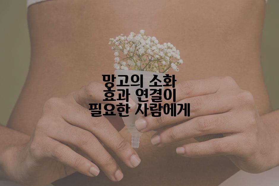 망고의 소화 효과 연결이 필요한 사람에게