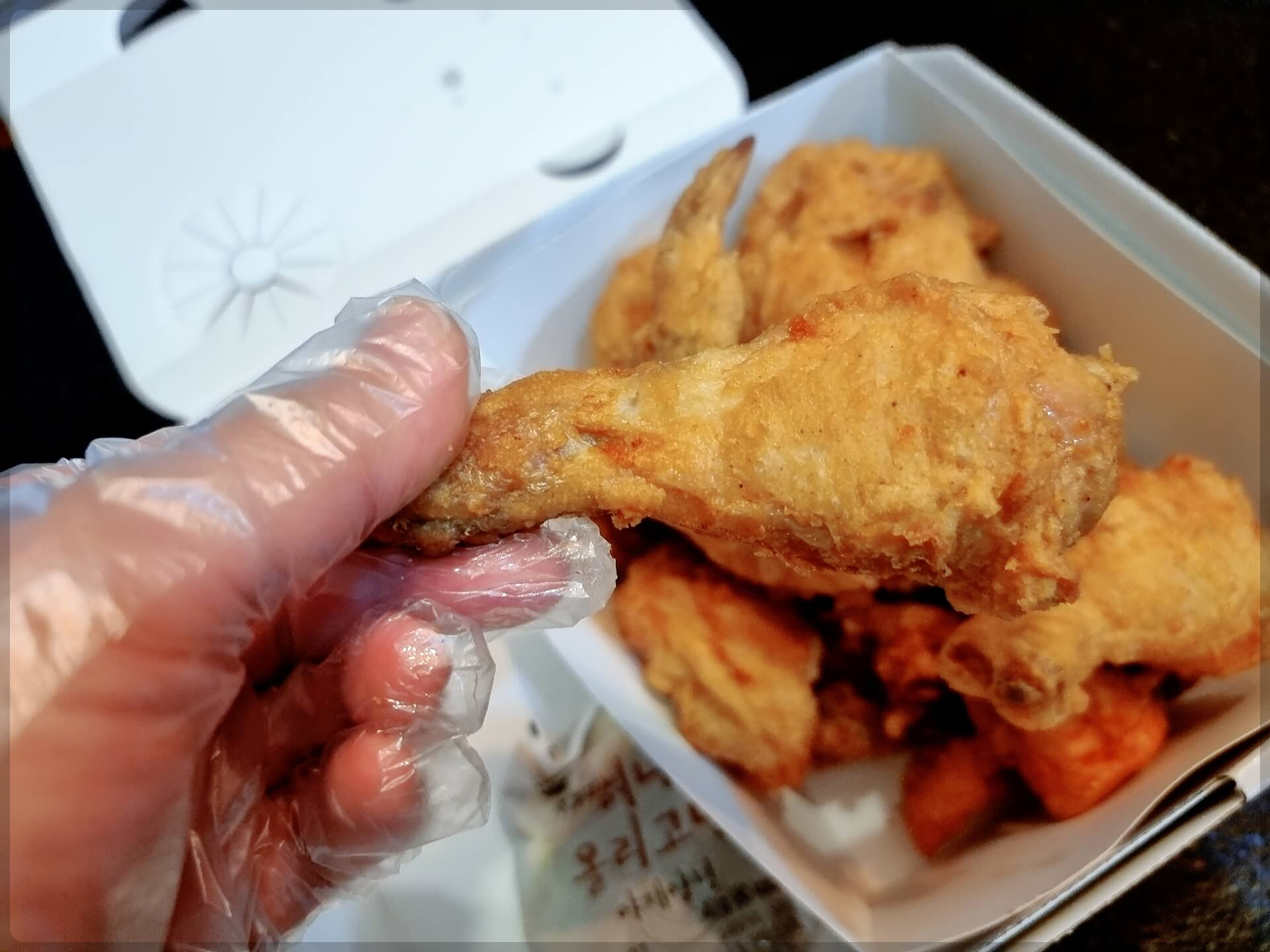 후라이드 치킨 닭 다리