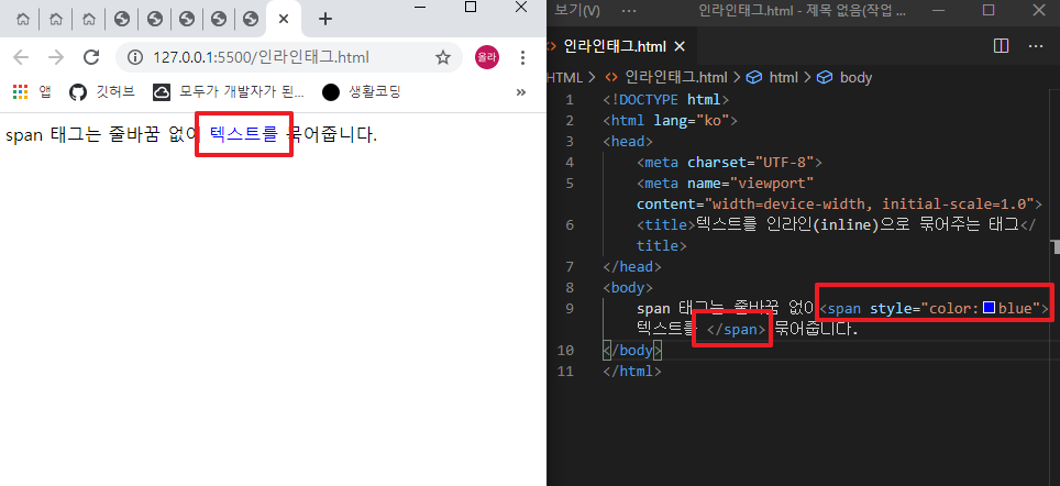 span 태그 설명 이미지