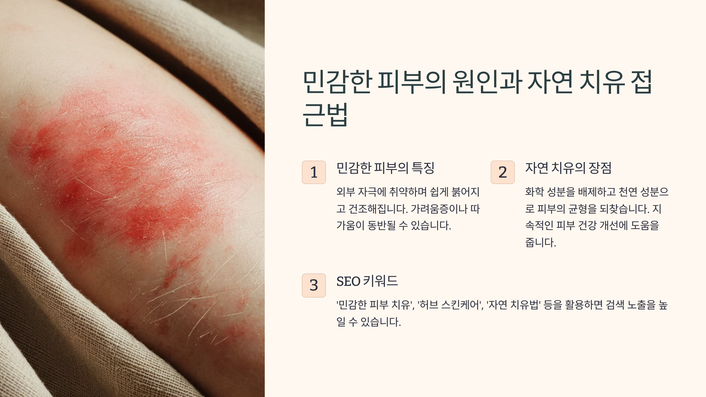 민감한 피부의 원인과 자연 치유 접근법