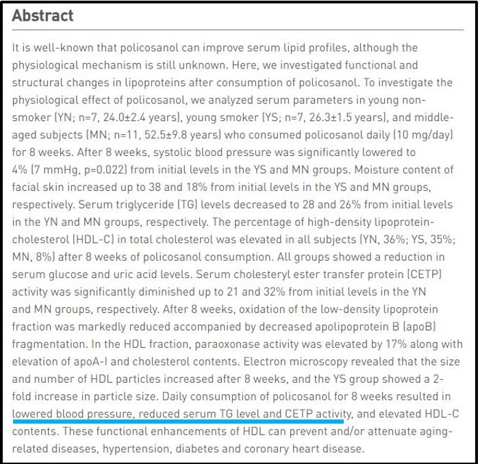 폴리코사놀의 효능-체중이 감량되었다는 연구결과