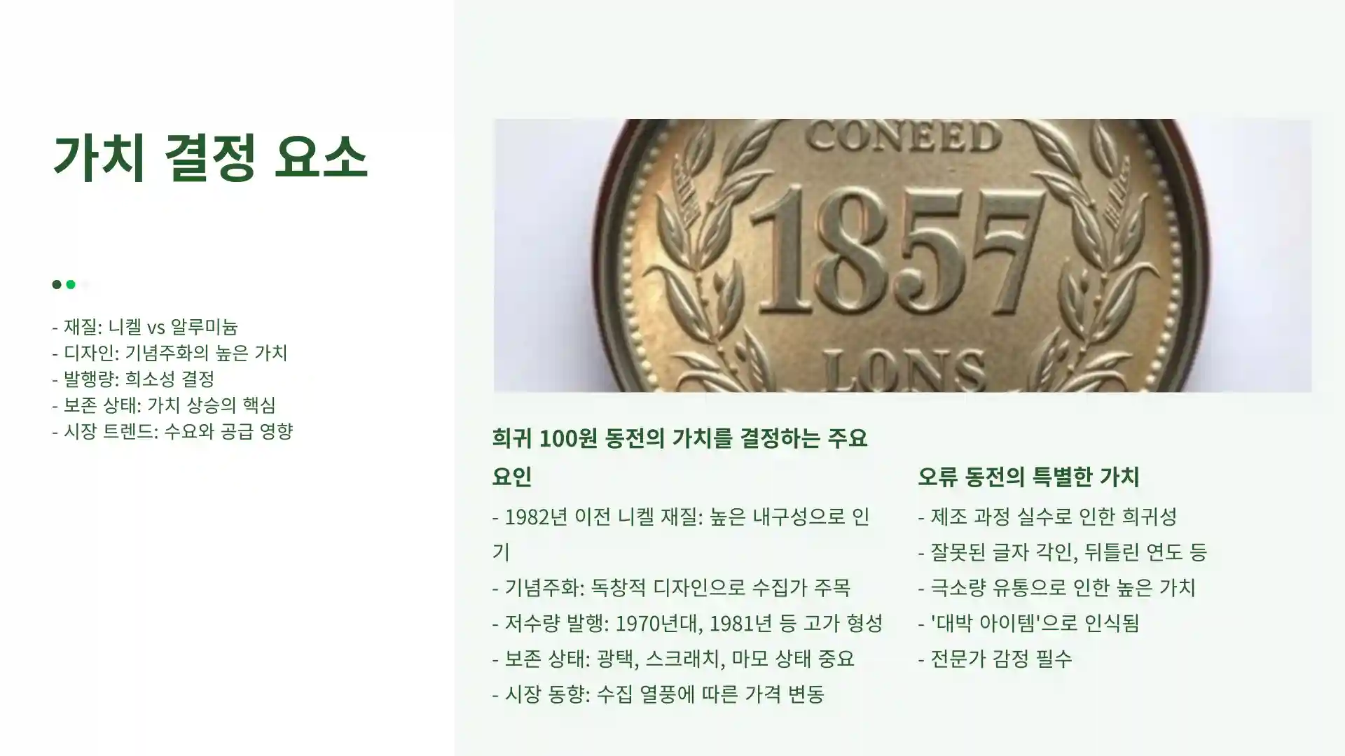 100원 희귀동전 년도