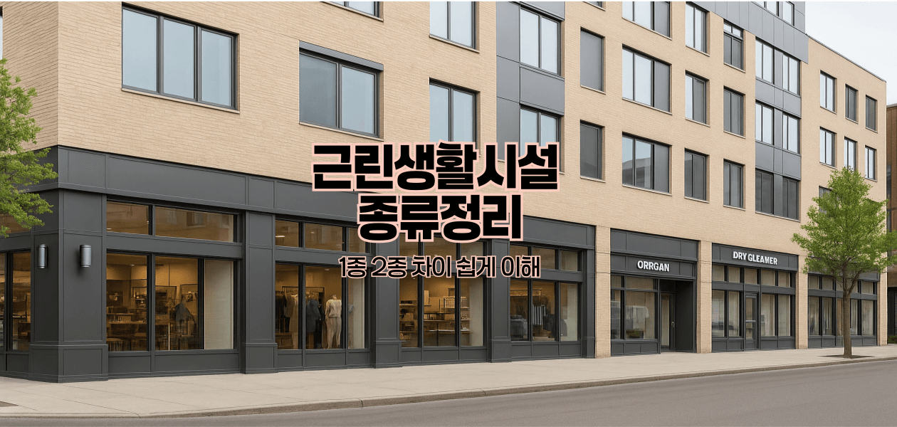 근린생활시설 종류정리|1종 2종 차이 쉽게 이해