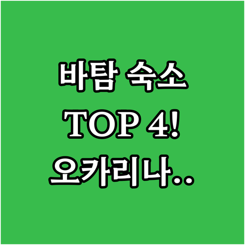 인도네시아 바탐 숙소 추천 TOP 4..