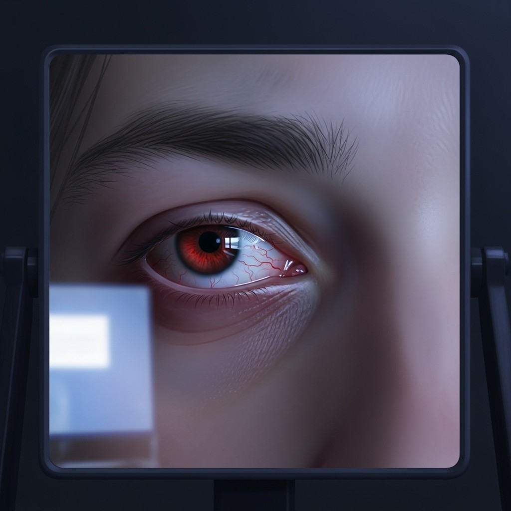 거울 속 충혈된 눈