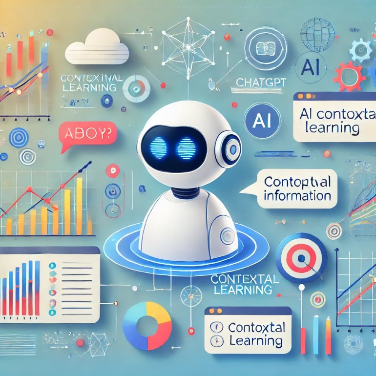 ChatGPT의 컨텍스트 학습 개념을 시각적으로 표현한 이미지