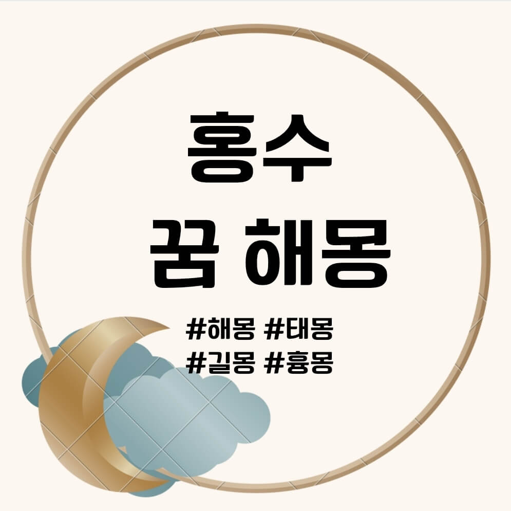 홍수 꿈, 물난리 꿈 문구의 포스터