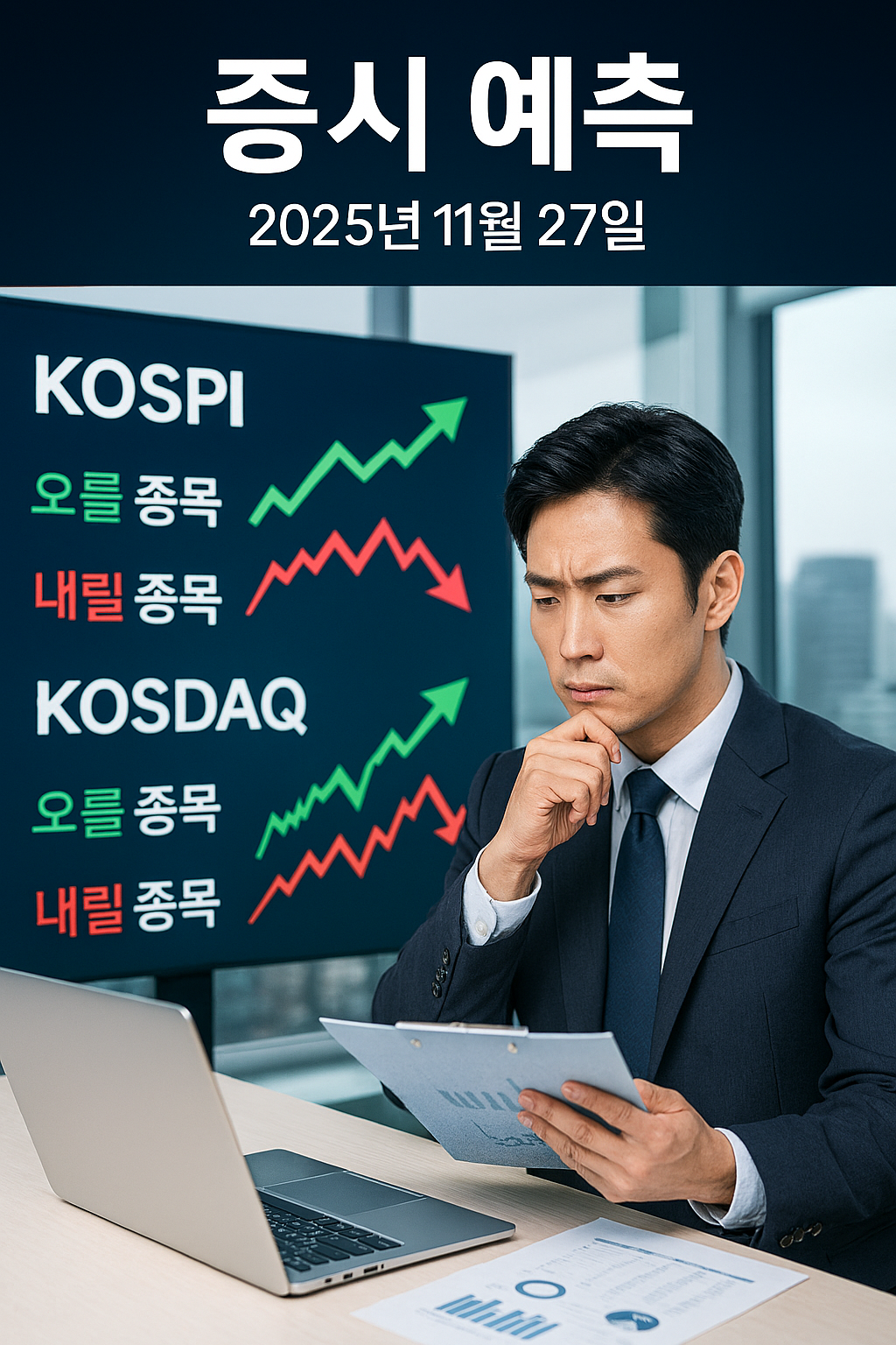 오늘, 2025년 11월 27, 주식시장(코스피, 코스닥), 증시 예측, 오를 종목, 내릴 종목 추천