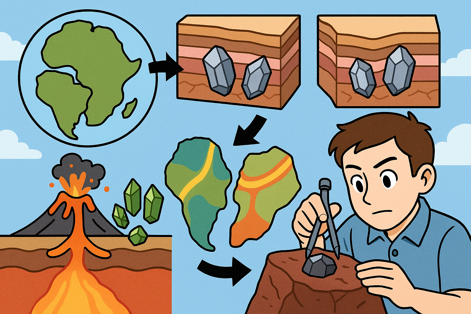 판게아에서 현대 대륙까지 – 광물이 말해주는 대륙 이동의 증거