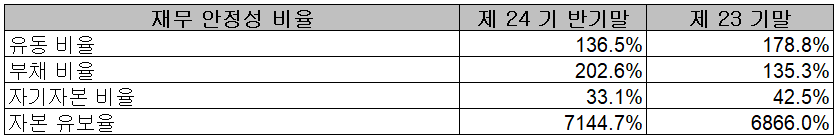 엘앤에프 - 재무 안정성 비율