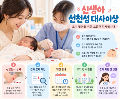 신생아 선천성 대사이상 재검, 재검 이유와 결과 확인 방법