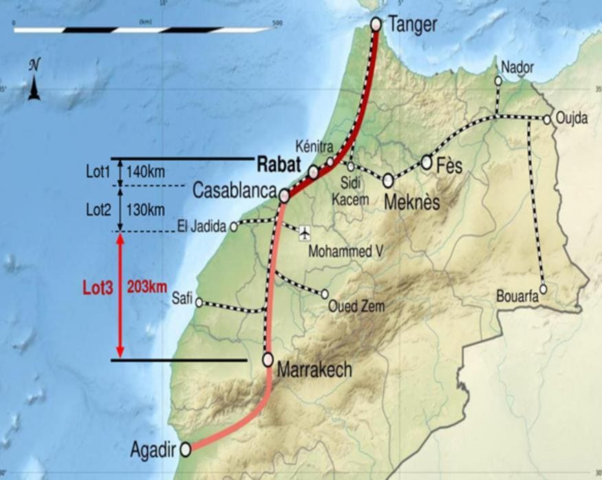 국가철도공단, 모로코 고속철도 3공구(누아서~마라케시) 기본 및 실시설계 용역 수주..아프리카 고속철 첫 진출