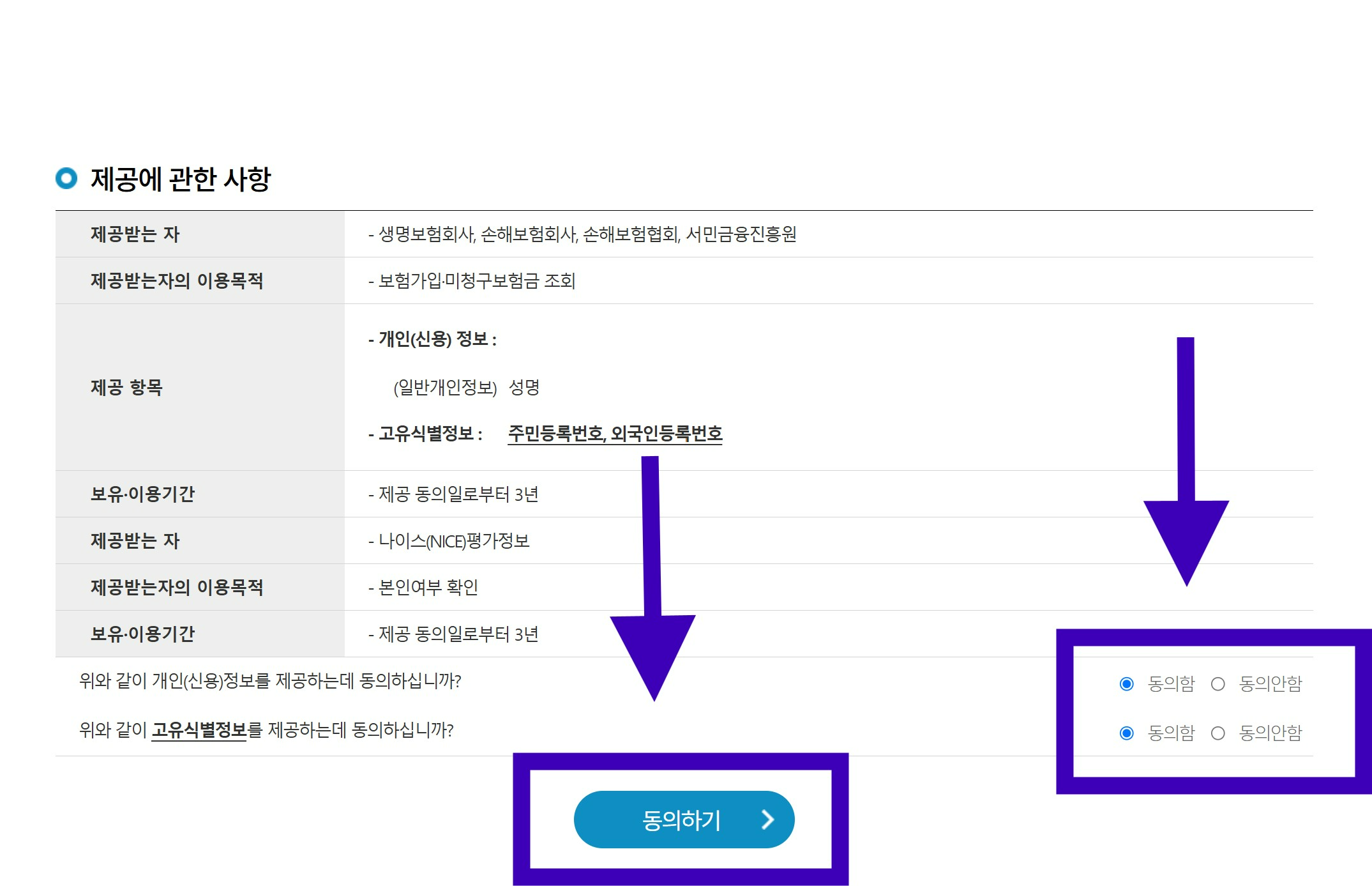 보험가입내역 일괄조회 서비스