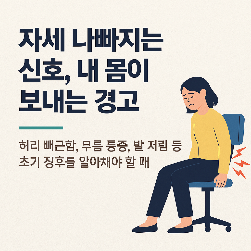 자세 나빠지는 신호, 내 몸이 보내는 경고