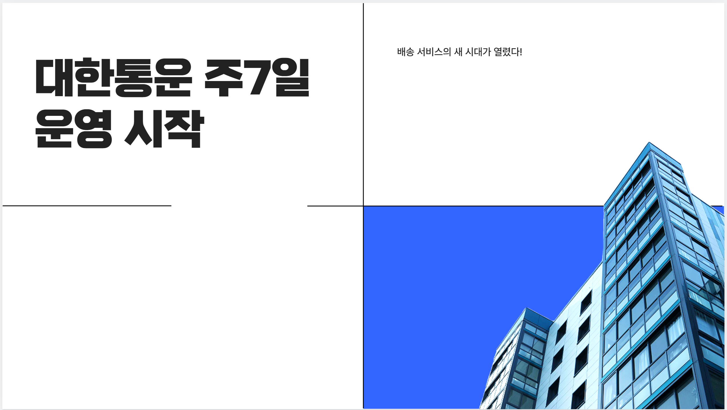주7일 운영시작