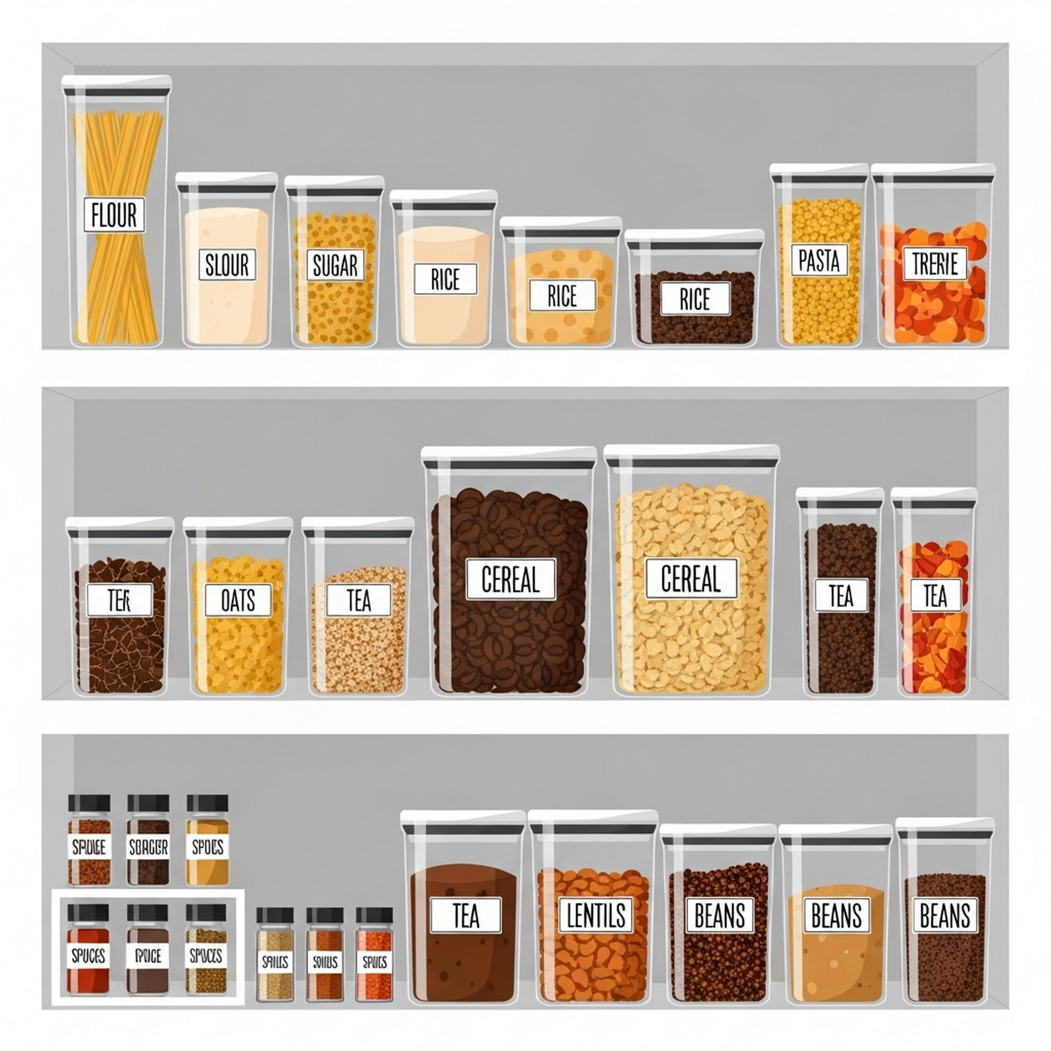 라벨 붙인 식재료 정리