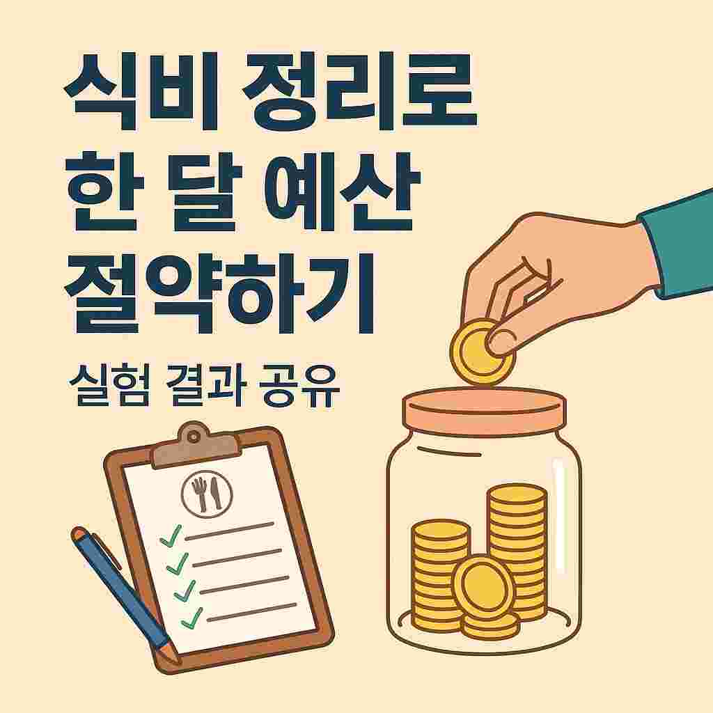 식비 정리로 한 달 예산 절약하기