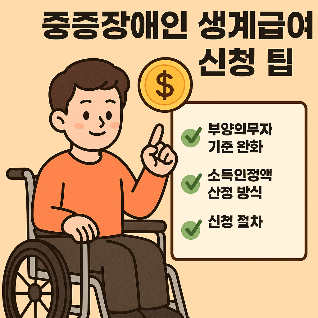 중증장애인 생계급여 신청 팁 관련 사진