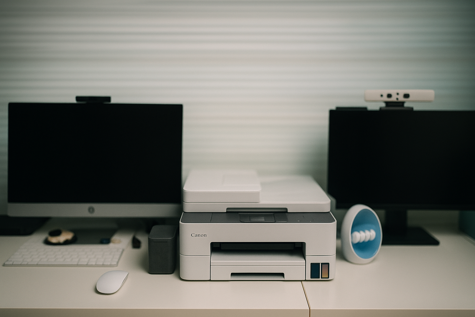 캐논 GX2090을 측면에서 본 모습, 콤팩트한 크기 강조 이미지