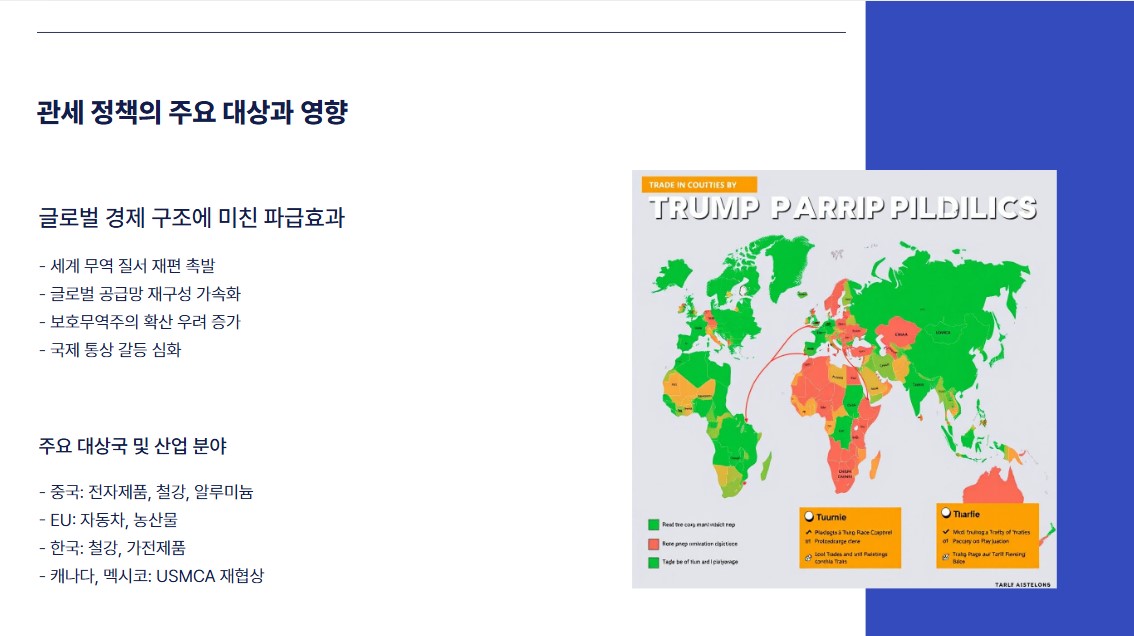 트럼프 관세 정책의 주요 대상과 영향
