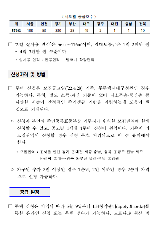 공공전세주택 입주자모집