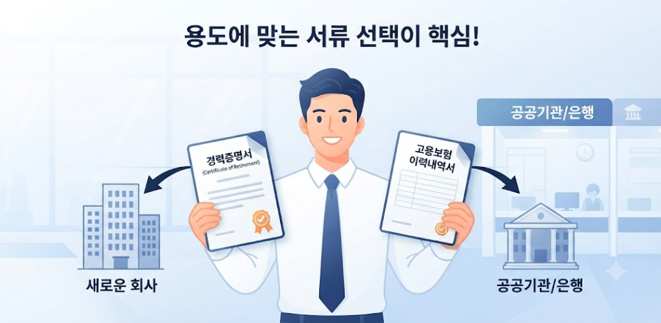 퇴직증명서와 경력증명서의 차이점