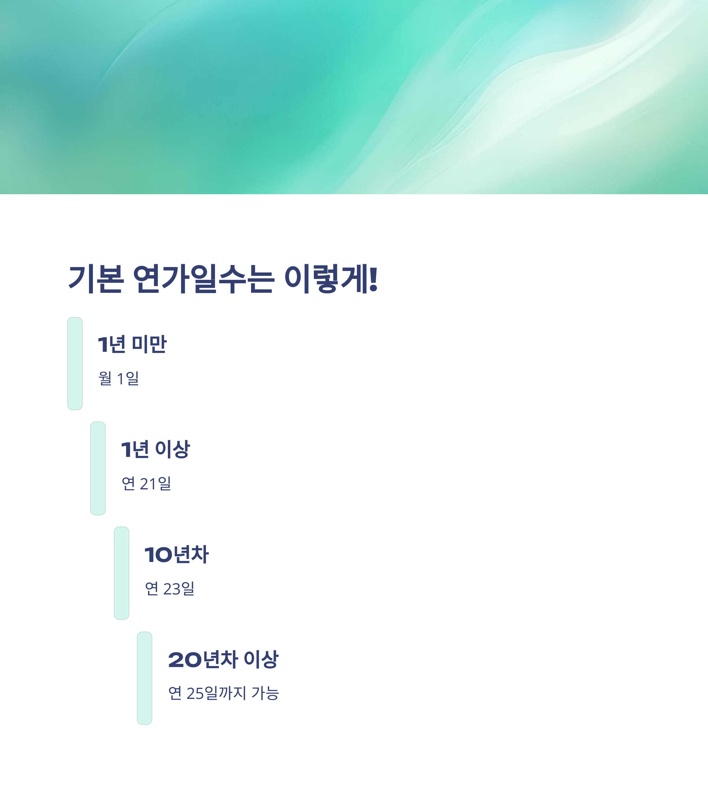 공무원 연가일수, 연가일수 계산법부터 개정·군경력·저축휴가까지 가이드 정리3