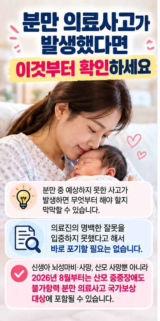 분만 의료사고 국가보상 최대 3억 원&amp;#44; 산모 중증장애도 대상