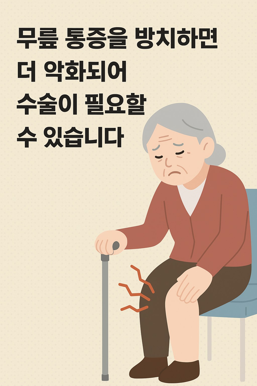 퇴행성 관절염, 참지 마세요