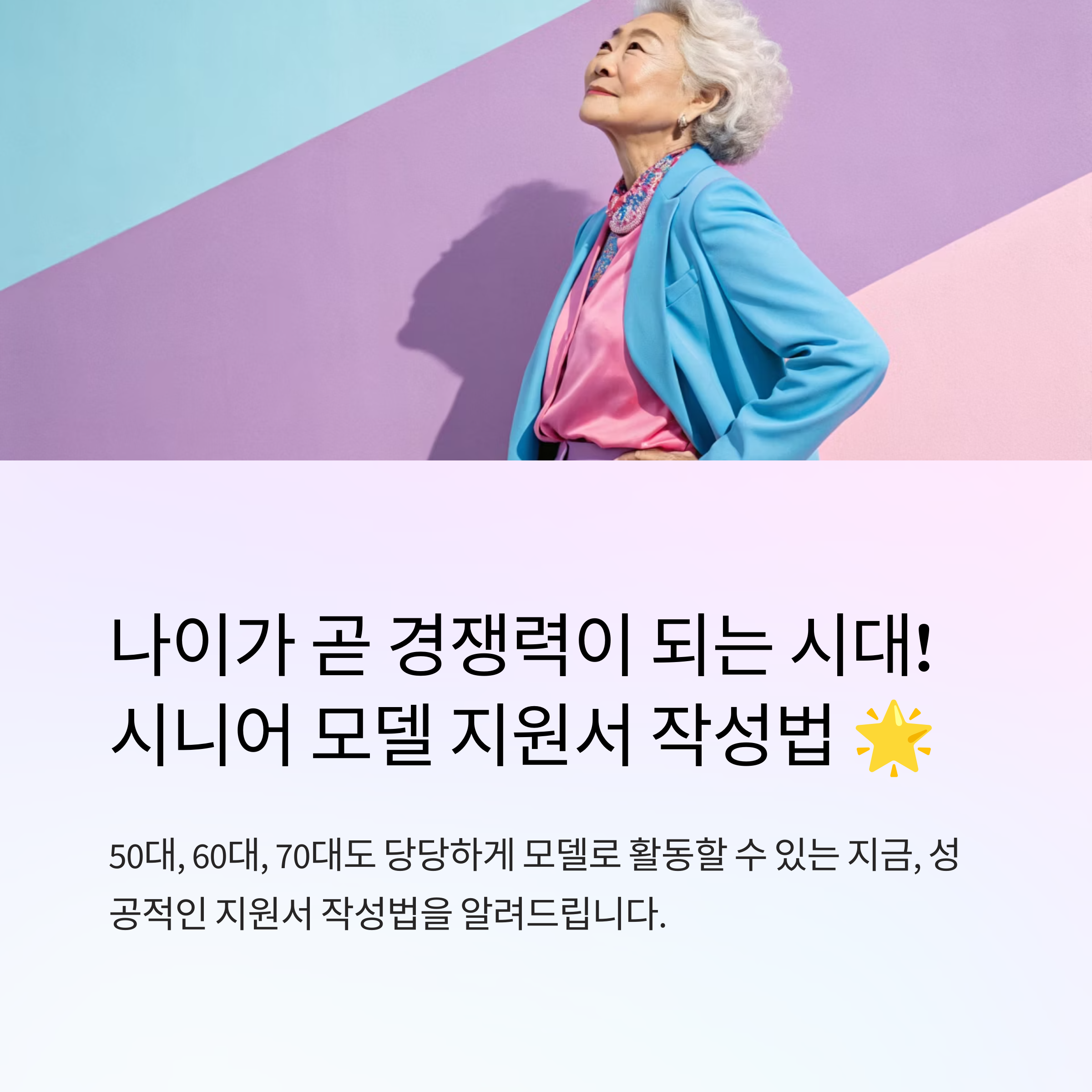 시니어 모델 지원서 작성 방법