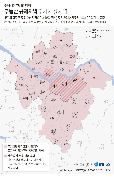 부동산 규제지역 추가 지역 지정