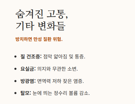갱년기 증상 30가지