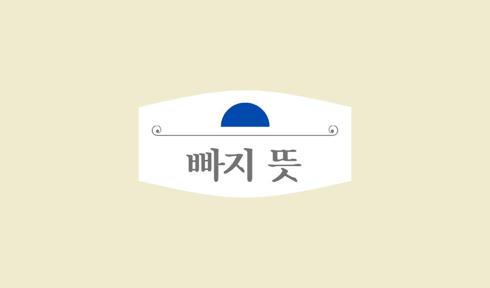 빠지 뜻